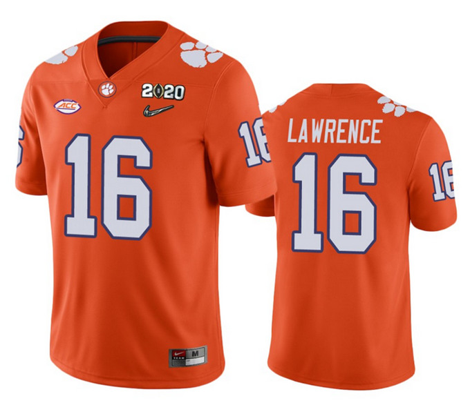 Youth Clemson Tigers #16 Trevor Lawrence Orange 2020 National Championship Stitched Football Jersey